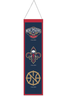 New Orleans Pelicans 8x32 Evolution Banner - Navy Blue