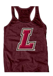Lafayette College Womens Maroon Burnout Tank Top