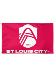 St Louis City SC 3x5 Design Silk Screen Grommet Flag - Red