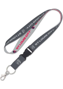 St Louis City SC Charcoal Lanyard - Red