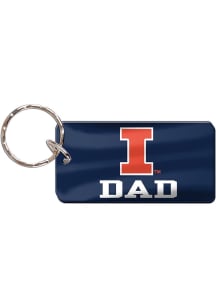 Illinois Fighting Illini Dad Keychain - Orange