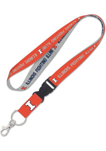 Illinois Fighting Illini Heathered Lanyard - Orange
