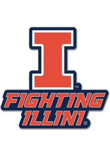Illinois Fighting Illini Souvenir Slogan Pin - Orange