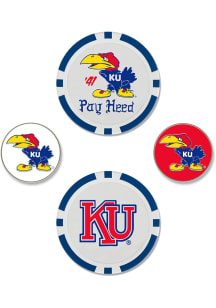Kansas Jayhawks 4 Pack Golf Ball Marker