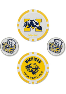 Michigan Wolverines 4 Pack Golf Ball Marker