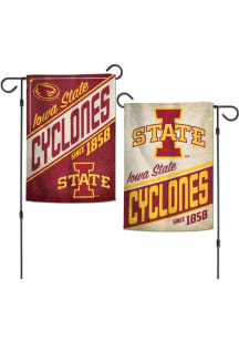 Iowa State Cyclones Retro 2 Sided Garden Flag - Red