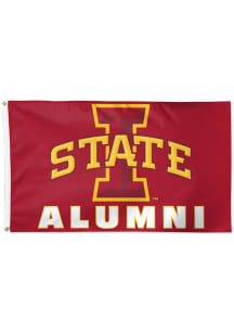 Iowa State Cyclones Alumni 3x5 Silk Screen Grommet Flag - Red