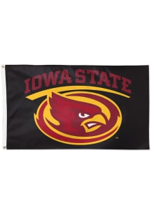 Iowa State Cyclones Secondary Logo 3x5 Silk Screen Grommet Flag - Red