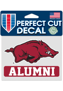Arkansas Razorbacks 4.5x5.75 Alumni Auto Decal - Red