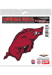 Arkansas Razorbacks 6x6 Auto Decal - Red