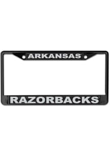 Arkansas Razorbacks Black License Plate Frame - Black