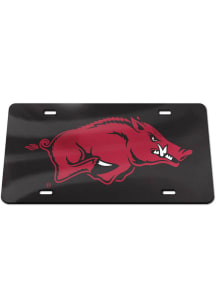 Arkansas Razorbacks Black Black Background Car Accessory License Plate