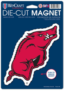 Arkansas Razorbacks 6.5x9 Car Magnet - Red