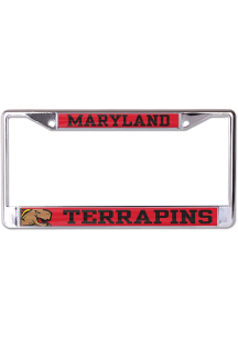 Maryland Terrapins Black and Silver License Plate Frame - Red