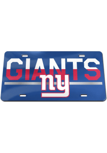 New York Giants Blue Acrylic Car Accessory License Plate
