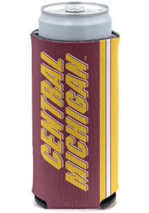 Central Michigan Chippewas Striped Primary Logo Slim Coolie