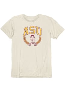 Blue 84 Arizona State Sun Devils Ivory Vintage Basic Vintage Crest Short Sleeve Fashion T Shirt