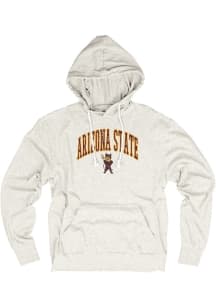Blue 84 Arizona State Sun Devils Mens Oatmeal Triblend Arch Mascot Sparky Fashion Hood