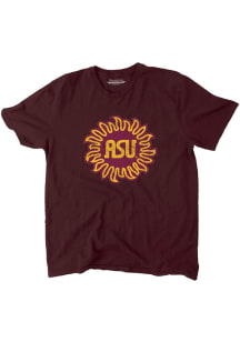 Blue 84 Arizona State Sun Devils Maroon Slub Sun Logo Short Sleeve Fashion T Shirt