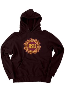 Blue 84 Arizona State Sun Devils Mens Maroon Vintage Fleece Sun Logo Fashion Hood