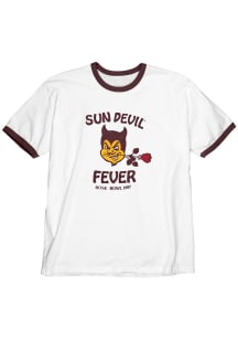 Blue 84 Arizona State Sun Devils White Ringer Rose Bowl 1987 Short Sleeve Fashion T Shirt