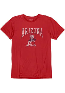 Blue 84 Arizona Wildcats Red Vintage Basic Vintage Arch Mascot Short Sleeve Fashion T Shirt