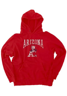 Blue 84 Arizona Wildcats Mens Red Vintage Fleece Vintage Arch Mascot Fashion Hood