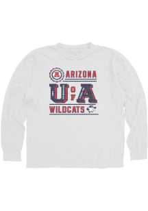 Blue 84 Arizona Wildcats White Vintage Basic U Of A Long Sleeve Fashion T Shirt