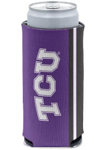 TCU Horned Frogs Striped Primary Logo Slim Coolie
