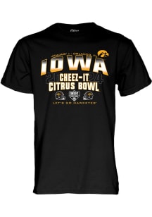 Blue 84 Iowa Hawkeyes Black Cheeze-It Citrus Bowl Bound Short Sleeve T Shirt