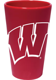 Wisconsin Badgers 16oz Fun Color Pint Glass - Red