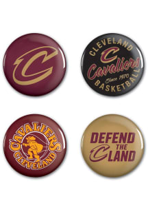 Cleveland Cavaliers 4 Pack Button - Maroon