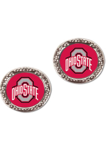 Ohio State Buckeyes Hammered Post Womens Earrings