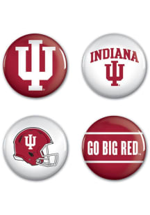 Indiana Hoosiers 4 Pack Button - Red