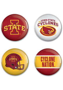 Iowa State Cyclones 4 Pack Button - Red
