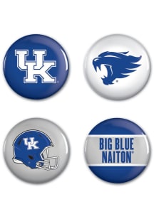 Kentucky Wildcats 4 Pack Graphic Button - Blue