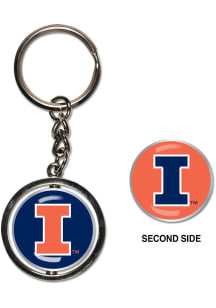 Illinois Fighting Illini Spinner Keychain - Orange