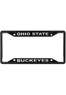 Ohio State Buckeyes Black and Silver License Plate Frame - Red