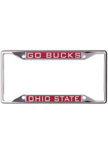 Ohio State Buckeyes Chrome Slogan License Plate Frame - Red