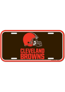 Cleveland Browns Brown Plastic Car Accessory License Plate