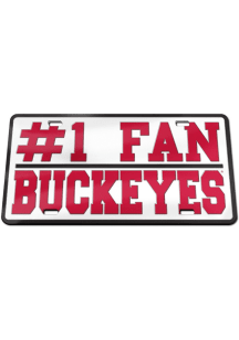 Ohio State Buckeyes Red Fan Car Accessory License Plate