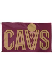 Cleveland Cavaliers 3x5 C Logo Silk Screen Grommet Flag - Maroon