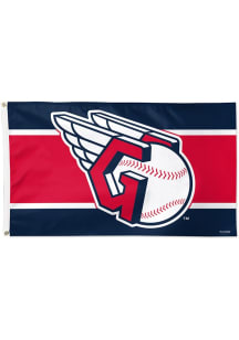 Cleveland Guardians 3x5 Winged G Silk Screen Grommet Flag - Red