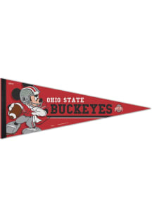 Ohio State Buckeyes 12x30 Mickey Mouse Pennant - Red