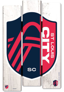 St Louis City SC Wood Fence Sign - Red