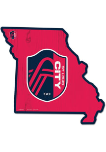 St Louis City SC State Shape Sign - Red