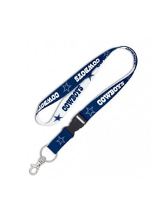 Dallas Cowboys 2 Color Buckle Lanyard - Navy Blue