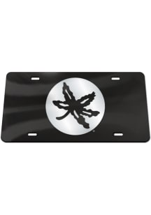 Ohio State Buckeyes Black Leaf Car Accessory License Plate