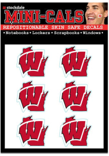 Wisconsin Badgers 6pk State Shape Tattoo