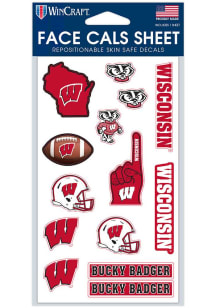 Wisconsin Badgers 6pk Face Tattoo